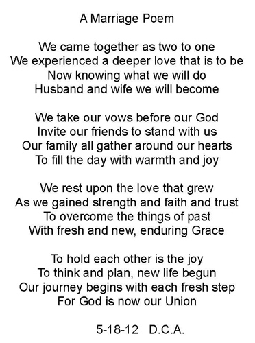 Marriage Love Poems Marriage love poems